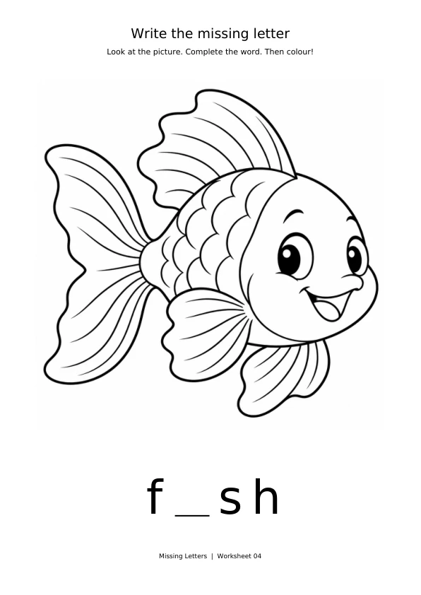 Worksheet 4: complete f_sh and colour the picture