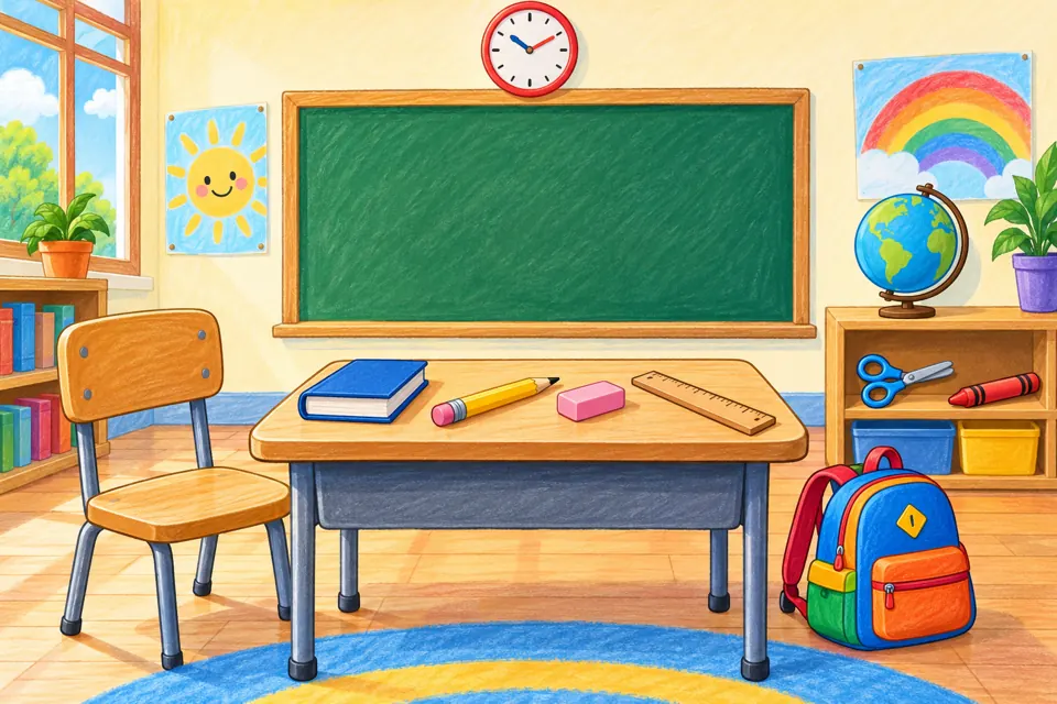 At School: an illustrated word search and picture hunt